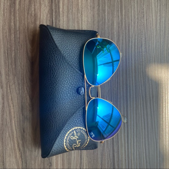 Ray Ban Aviator Flash Lenses (Blue) - Picture 2 of 4